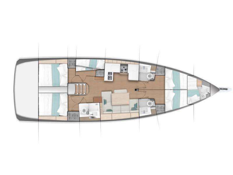 Book yachts online - sailboat - Sun Odyssey 490 - Amelia - rent