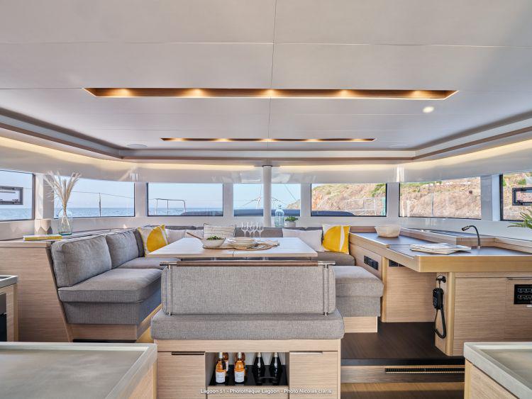 Book yachts online - catamaran - Lagoon 51 - JEWEL (Charter rate includes VAT, Skipper Fee, Generator, Air-condition, Watermaker, Icemaker, Dishwasher, 2 SUP, Tubes, Kids Water-ski, Sea scooter, Electric BBQ) *Skippered only* - rent