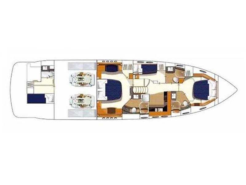 Book yachts online - motorboat - Princess V65 - Spice of Life - rent
