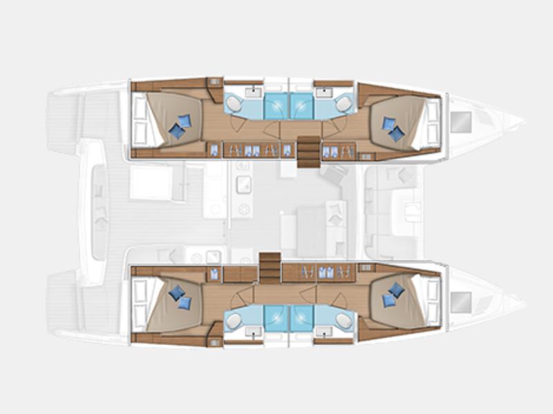 Book yachts online - catamaran - Lagoon 46 - Grand Blue - rent