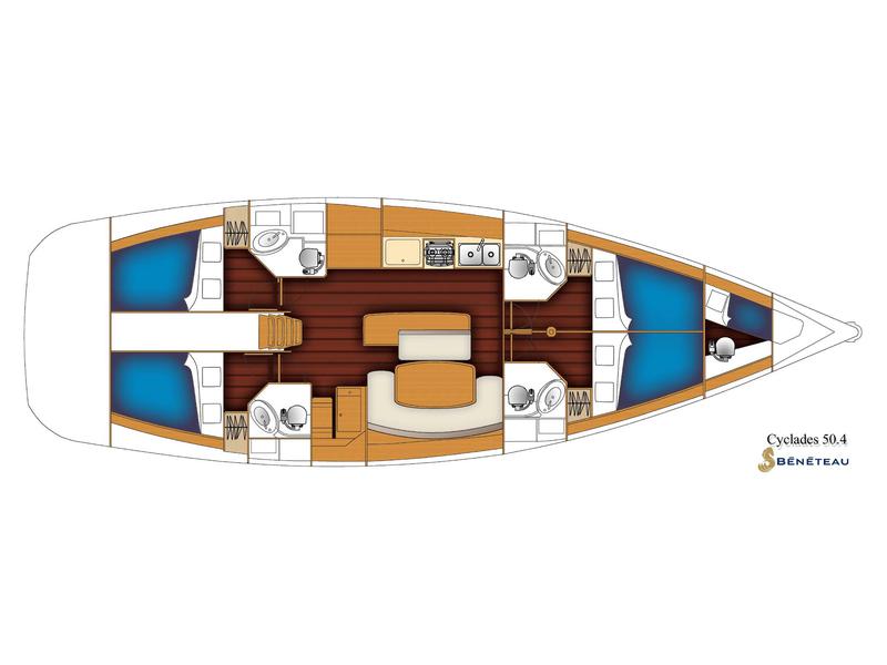 Book yachts online - sailboat - Cyclades 50.4 - BYC ANGRA - rent