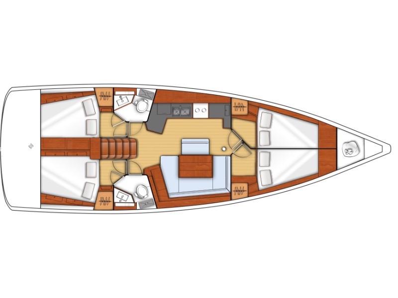 Book yachts online - sailboat - Oceanis 45 - FRIDA  - rent