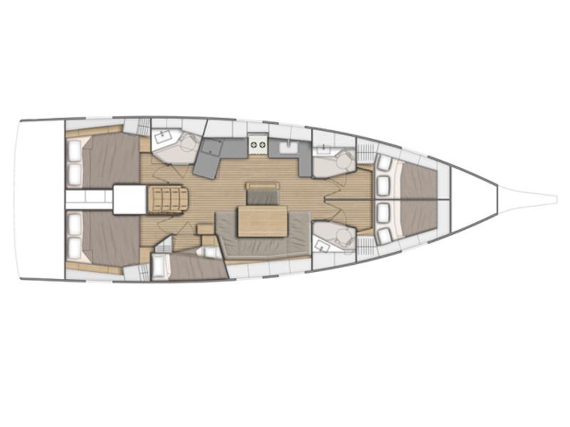 Book yachts online - sailboat - Oceanis 46.1 - KOS 46.6 - rent