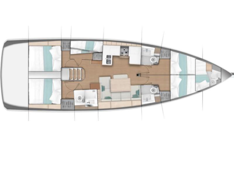 Book yachts online - sailboat - Sunsail 494 - Sunsail 494 (2019) - rent