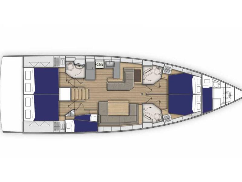 Book yachts online - sailboat - Sunsail 51.1 - Sunsail 51.1 (2019) - rent