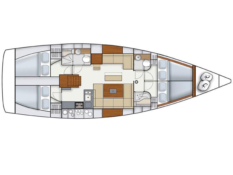 Book yachts online - sailboat - Hanse 445 - 4 cabin - Aldebaran - rent