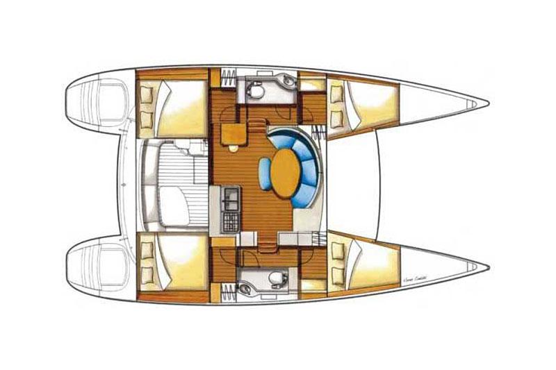 Book yachts online - False - Lagoon 380 (4Cab) - Blue Island - rent